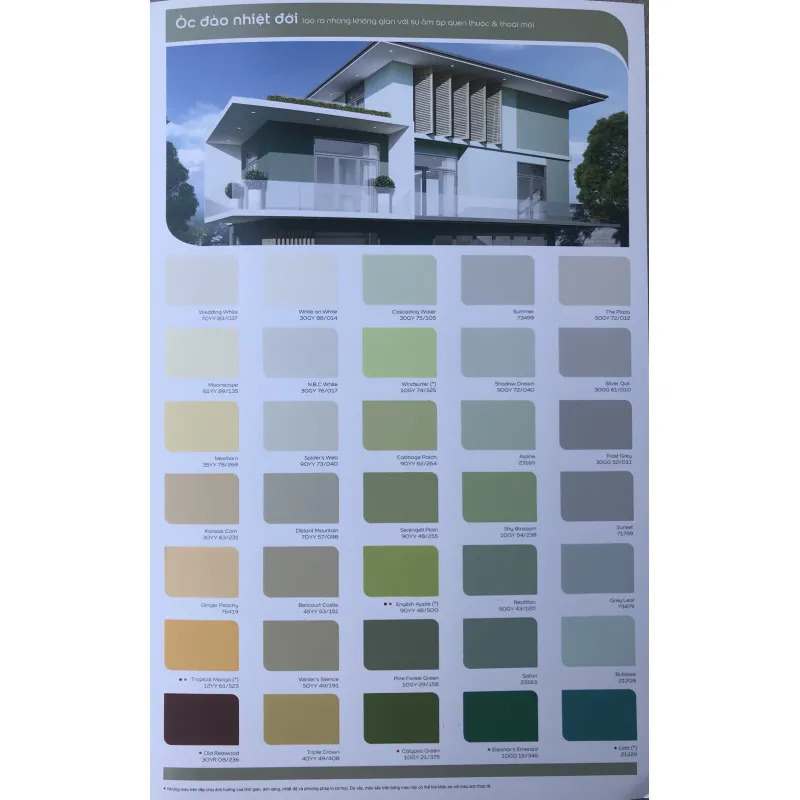 Bảng màu Sơn Dulux Weathershield
