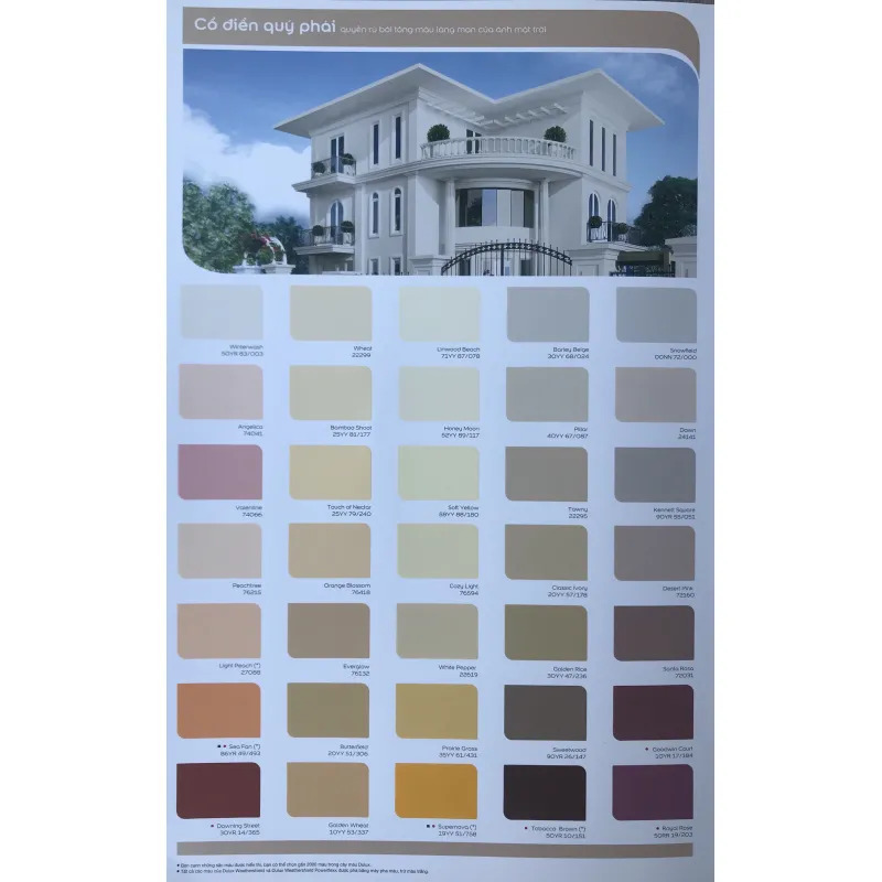Bảng màu Sơn Dulux Weathershield